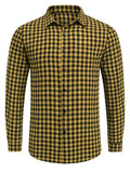 Casual Regular Fit Business Shirts Shirts coofandy Yellow S