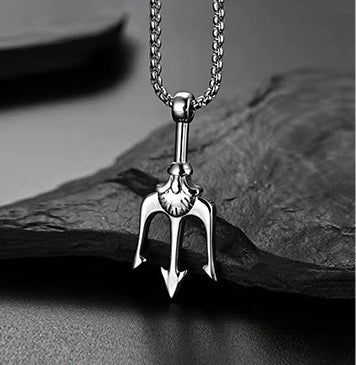 Classic Trident Pendant Necklace