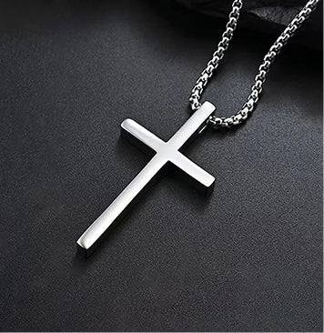 Simple Cross Pendant Chain Necklace
