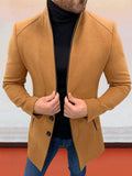 Stylish Single Breasted Tweed Coat Coat coofandy