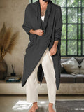 Casual Lightweight Asymmetrical Cape Shirts coofandy Black M