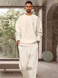Casual Comfy Solid 2-Piece Set Sets coofandy