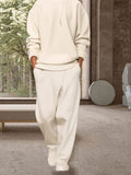 Casual Comfy Solid 2-Piece Set Sets coofandy