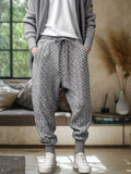 Casual Stretchy Textural Pants Pants coofandy Light Grey M