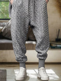 Casual Stretchy Textural Pants Pants coofandy