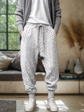 Casual Stretchy Textural Pants Pants coofandy White M