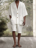 Loose Linen Blend 2-Piece Outfits Sets coofandy