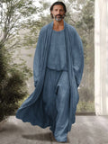 Cozy Simple 3-Piece Outfits Sets coofandy Blue M