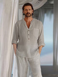 100% Cotton Relaxed 2-Piece Outfits Sets coofandy