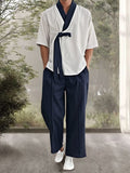 Stylish Color Block 100% Cotton Sets Sets coofandy