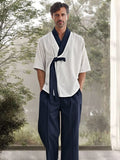 Stylish Color Block 100% Cotton Sets Sets coofandy