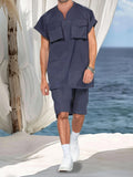 Stylish Loose Fit Shorts Set Sets coofandy