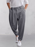 Stylish Harem Pants with Belt Pants coofandy
