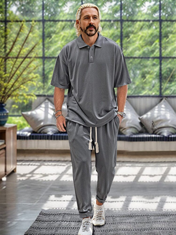 Soft Athleisure 2-Piece Outfits Sets coofandy Dark Gray M