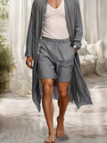 Lightweight Long Outerwear and Shorts Set Sets coofandy