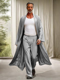 Leisure Long Outerwear and Pants Set Sets coofandy Grey M