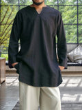 Minimalist Soft 100% Cotton Shirt Shirts coofandy Black M