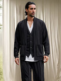 Fake Two-Piece Outerwear and Pants Set Sets coofandy