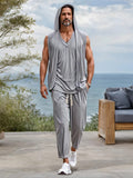Stylish Tracksuit 3-Piece Outfits Sets coofandy Grey M