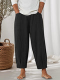 Essential Comfort 100% Cotton Lantern Pants Pants coofandy Black M