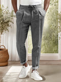 Laidback Luxe Crinkled Tapered Pants Pants coofandy Grey M