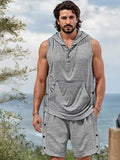 Athleisure Hooded 2-Piece Outfits Sets coofandy