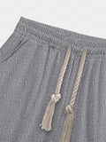 Casual Jacquard Knit 2-Piece Outfits Sports Set coofandy