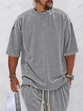 Casual Jacquard Knit 2-Piece Outfits Sports Set coofandy
