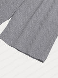 Casual Jacquard Knit 2-Piece Outfits Sports Set coofandy