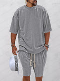 Casual Jacquard Knit 2-Piece Outfits Sports Set coofandy