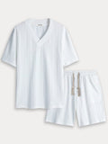 Casual Stretch Jacquard Knit 2-Piece Set Sets coofandy