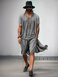 Stylish Lightweight 3-Piece Outfits Sets coofandy Gray M