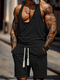 Soft Rolled Hem 2-Piece Tracksuit Set Sets coofandy