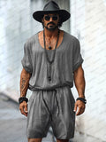 Modern Relaxed Fit 2-Piece outfit Sets coofandy Light Grey M