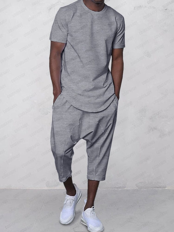 Leisure Comfort 100% Cotton Set Sets coofandy Grey M