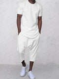 Leisure Comfort 100% Cotton Set Sets coofandy White M