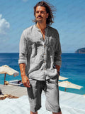 Leisure Comfort Stripe Set Sets coofandy Black M