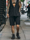 Stylish Hooded Tank Top Shorts Set Sets coofandy