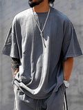 Classic 100% Cotton Matching Tracksuit Set Sports Set coofandy
