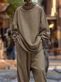 Leisure Soft Fabric 2-Piece Outfits Sets coofandy