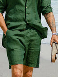 Comfort Versatile Shirt Shorts Set Sets coofandy