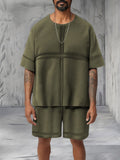 Effortless Style Casual Set Sets coofandy Army Green M