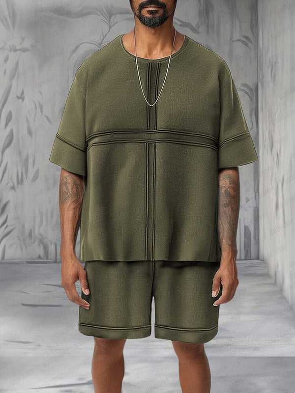 Effortless Style Casual Set Sets coofandy Army Green M