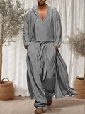 Leisure 100% Cotton 3-Piece Outfits Sets coofandy Grey M