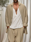 Elegant Utility Cotton 3-Piece Outfits Sets coofandy