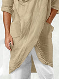 Casual Unique Drape Pullover Top Shirts coofandy