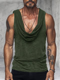 High Stretch Drape Tank Top Tank Tops coofandy Army Green M