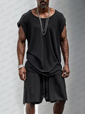 Athleisure Street Style 2-Piece Set Sets coofandy Black M