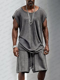 Athleisure Street Style 2-Piece Set Sets coofandy Dark Grey M