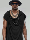 Fashion Asymmetric Hooded Top T-Shirt coofandy